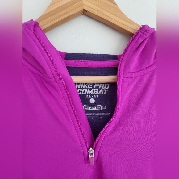 Nike pro combat dri fit compression quarter zip up size large - Picture 3 of 11